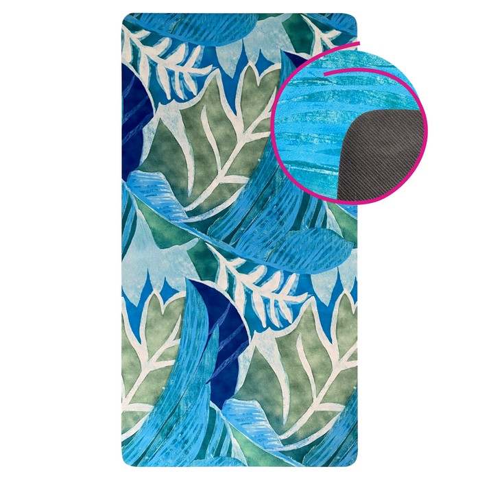 KONDELA Vimall Typ 3 kúpelňová predložka 40x60 modrá / vzor lísty